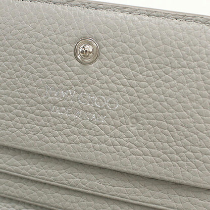 中古 ジミーチュウ 二つ折り財布 二折財布 コンパクト レディース ブランド JIMMY CHOO ハンネ グレー USDJI114760011