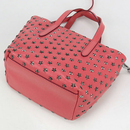 中古 ジミーチュウ トートバッグ レディース ブランド JIMMY CHOO MINISARA 2WAY レザー ピンク バッグ USDJI97942011