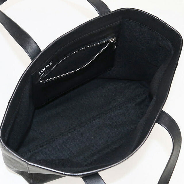 中古 ロエベ トートバッグ ユニセックス ブランド LOEWE イーストウエスト ショッパー レザー 308.20.K86 ブラック バッグ USDLO100333011