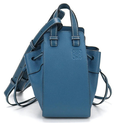 中古 ロエベ 斜め掛け ショルダーバッグ レディース ブランド LOEWE ハンモックドローストリングスミニ 2WAY ブルー USDLO100428011