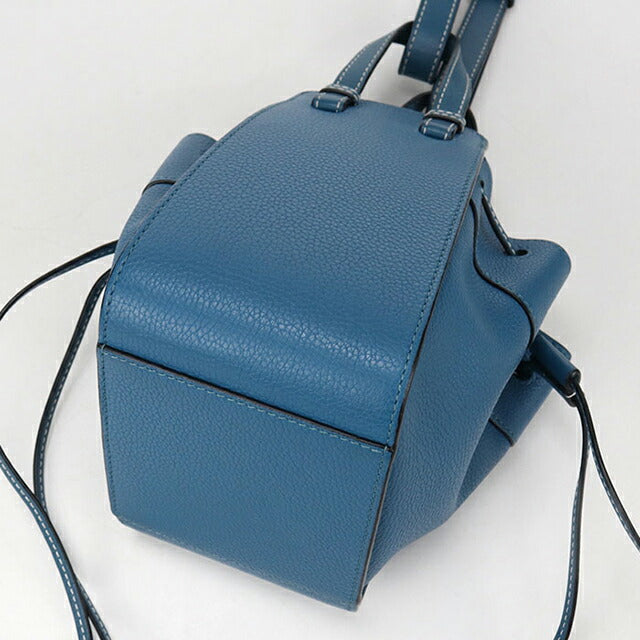 中古 ロエベ 斜め掛け ショルダーバッグ レディース ブランド LOEWE ハンモックドローストリングスミニ 2WAY ブルー USDLO100428011
