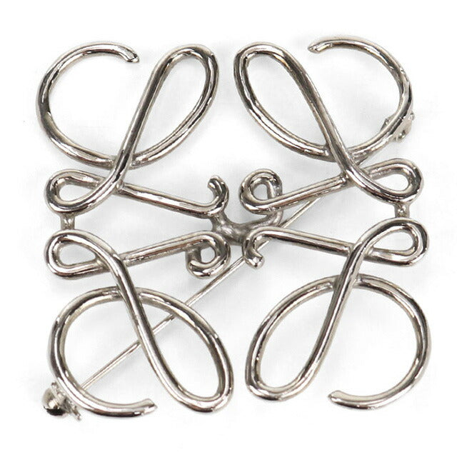 中古 ロエベ ブローチ レディース ブランド LOEWE アナグラム 111.25.020 シルバー 小物 USDLO100612011