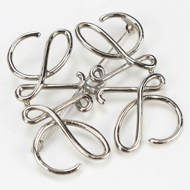 中古 ロエベ ブローチ レディース ブランド LOEWE アナグラム 111.25.020 シルバー 小物 USDLO100612011