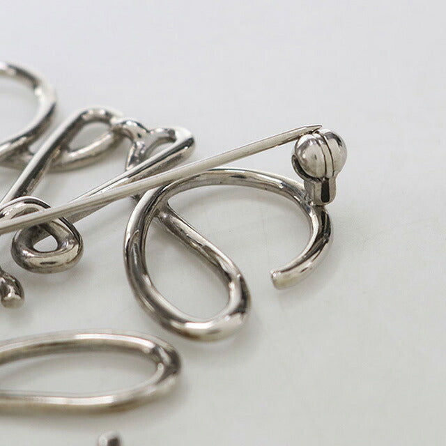 中古 ロエベ ブローチ レディース ブランド LOEWE アナグラム 111.25.020 シルバー 小物 USDLO100612011