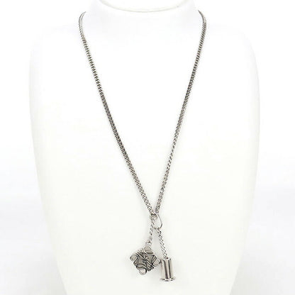 中古 ロエベ ネックレス レディース ブランド LOEWE アナグラム パーソナライゼーション N691420X01 シルバー アクセサリー USDLO100630011