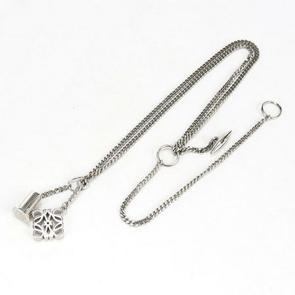 中古 ロエベ ネックレス レディース ブランド LOEWE アナグラム パーソナライゼーション N691420X01 シルバー アクセサリー USDLO100630011