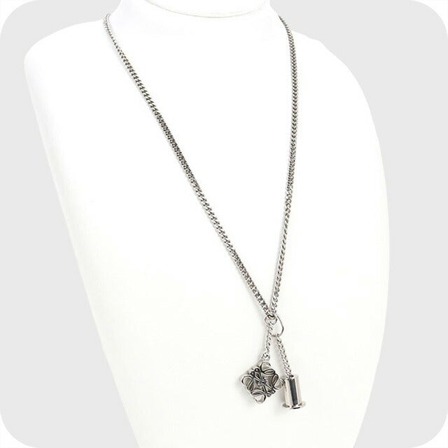 中古 ロエベ ネックレス レディース ブランド LOEWE アナグラム パーソナライゼーション N691420X01 シルバー アクセサリー USDLO100630011