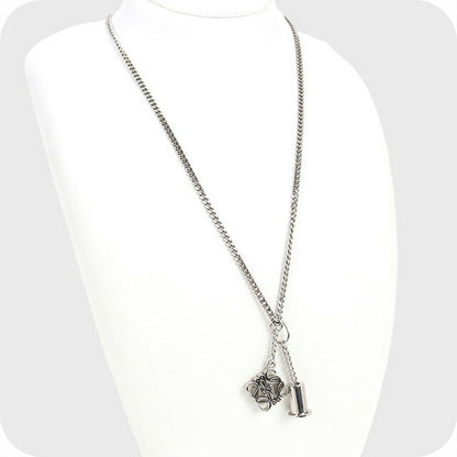 中古 ロエベ ネックレス レディース ブランド LOEWE アナグラム パーソナライゼーション N691420X01 シルバー アクセサリー USDLO100630011