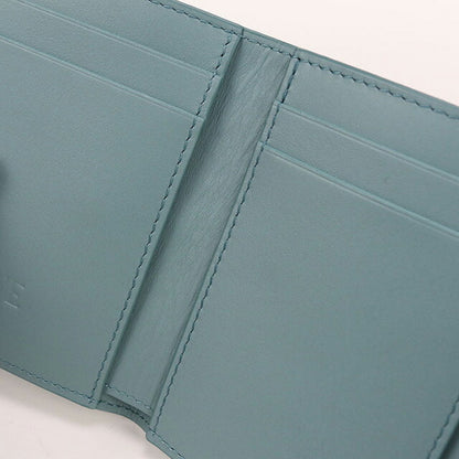 中古 ロエベ 三つ折り財布 レディース ブランド LOEWE アナグラム トライフォールド ウォレット レザー C821TR2X16 ブルー 財布 USDLO100792011