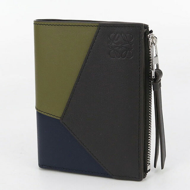 中古 ロエベ 二つ折り財布 ユニセックス ブランド LOEWE パズル レザー C510W73X08 ブラウン 財布 USDLO100870011