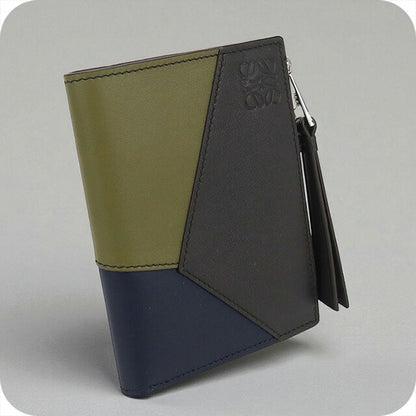 中古 ロエベ 二つ折り財布 ユニセックス ブランド LOEWE パズル レザー C510W73X08 ブラウン 財布 USDLO100870011