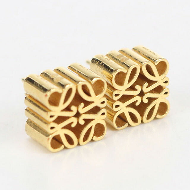 中古 ロエベ ピアス レディース ブランド LOEWE アナグラム J821239X04 ゴールド アクセサリー USDLO100926011
