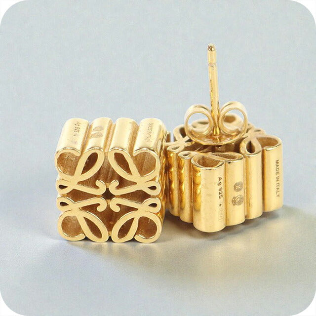中古 ロエベ ピアス レディース ブランド LOEWE アナグラム J821239X04 ゴールド アクセサリー USDLO100926011