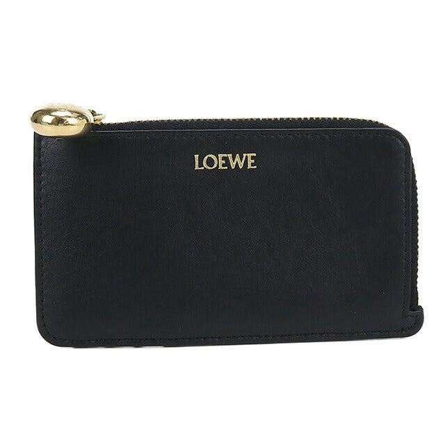 中古 ロエベ 小銭入れ レディース ブランド LOEWE ノット フラグメントケース　コインカードホルダー レザー ブラック 財布 USDLO101203011