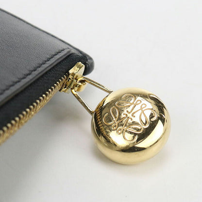 中古 ロエベ 小銭入れ レディース ブランド LOEWE ノット フラグメントケース　コインカードホルダー レザー ブラック 財布 USDLO101203011