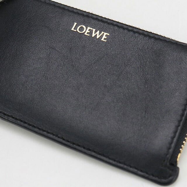 中古 ロエベ 小銭入れ レディース ブランド LOEWE ノット フラグメントケース　コインカードホルダー レザー ブラック 財布 USDLO101203011