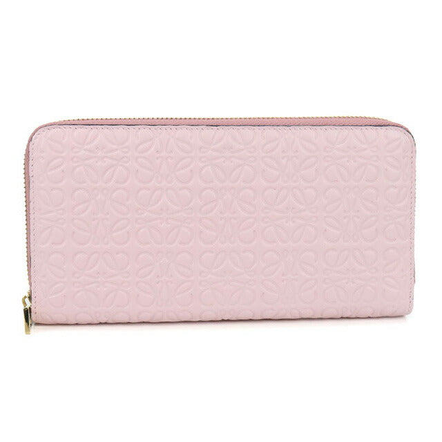 中古 ロエベ 長財布ラウンドファスナー レディース ブランド LOEWE リピート ジップアラウンドウォレット C499T12X05 ピンク 財布 USDLO101667011