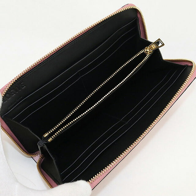 中古 ロエベ 長財布ラウンドファスナー レディース ブランド LOEWE リピート ジップアラウンドウォレット C499T12X05 ピンク 財布 USDLO101667011