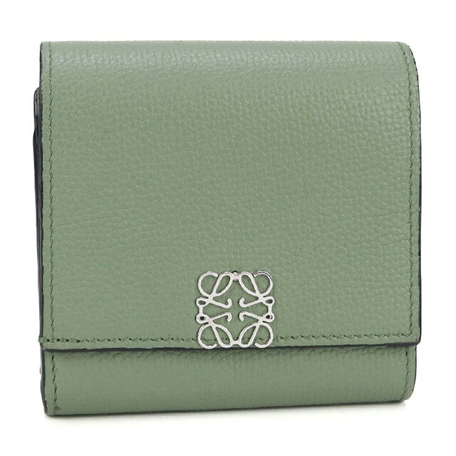 LOEWE ミントグリーン 財布　アナグラム コンパクト フラップウォレット LOEWE - ロエベ アナグラム コンパクト フラップウォレット ミント