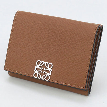 二手 LOEWE 三折钱包 女士品牌 LOEWE Anagram 三折钱包 C821TR2X02 棕色钱包 USDLO101829011