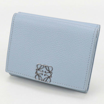 二手 LOEWE 三折钱包 女士品牌 LOEWE Anagram 三折钱包 C821TR2X16 蓝色钱包 USDLO101834011