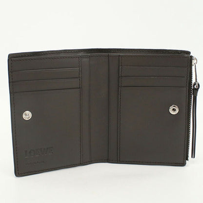 中古 ロエベ 二折財布 レディース ブランド LOEWE パズル スリム コンパクトウォレット レザー C510W73X02 グレー 財布 USDLO101862011