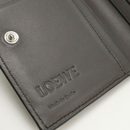 中古 ロエベ 二折財布 レディース ブランド LOEWE パズル スリム コンパクトウォレット レザー C510W73X02 グレー 財布 USDLO101862011