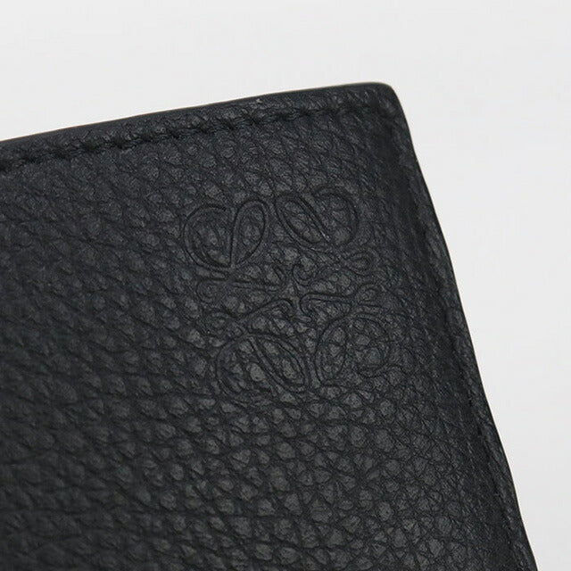 中古 ロエベ 二つ折り財布 メンズ ブランド LOEWE アナグラム バイフォールド コインウォレット C660501X03 ブラック 財布 USDLO101968011