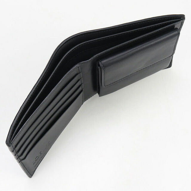 中古 ロエベ 二つ折り財布 メンズ ブランド LOEWE アナグラム バイフォールド コインウォレット C660501X03 ブラック 財布 USDLO101968011