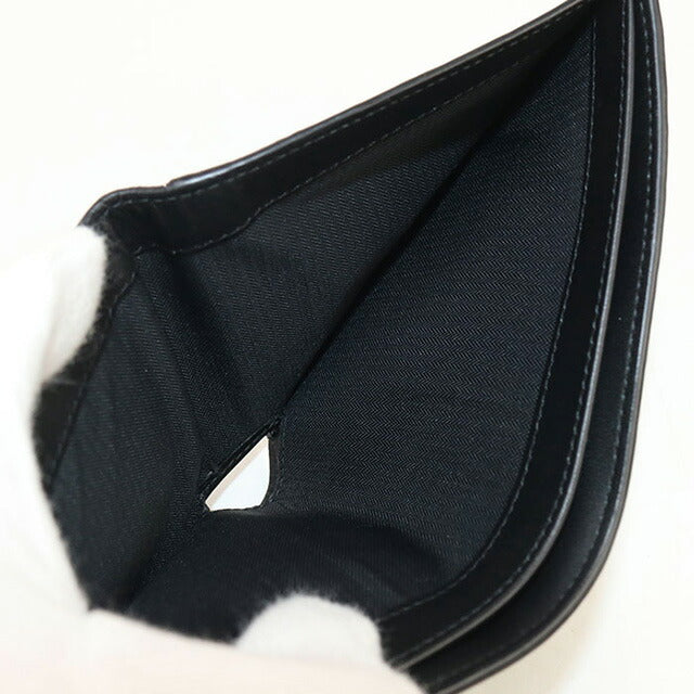 中古 ロエベ 二つ折り財布 メンズ ブランド LOEWE アナグラム バイフォールド コインウォレット C660501X03 ブラック 財布 USDLO101968011