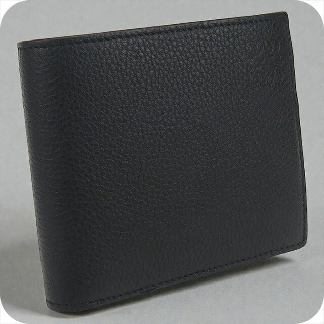 中古 ロエベ 二つ折り財布 メンズ ブランド LOEWE アナグラム バイフォールド コインウォレット C660501X03 ブラック 財布 USDLO101968011