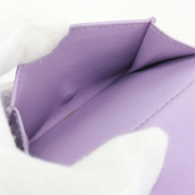 中古 ロエベ 三つ折り財布 レディース ブランド LOEWE アナグラム トライフォールド ウォレット C821TR2X16 パープル 財布 USDLO102139011