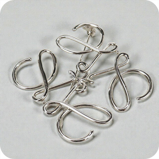 中古 ロエベ ブローチ レディース ブランド LOEWE アナグラム 111.25.020 シルバー 小物 USDLO102226011