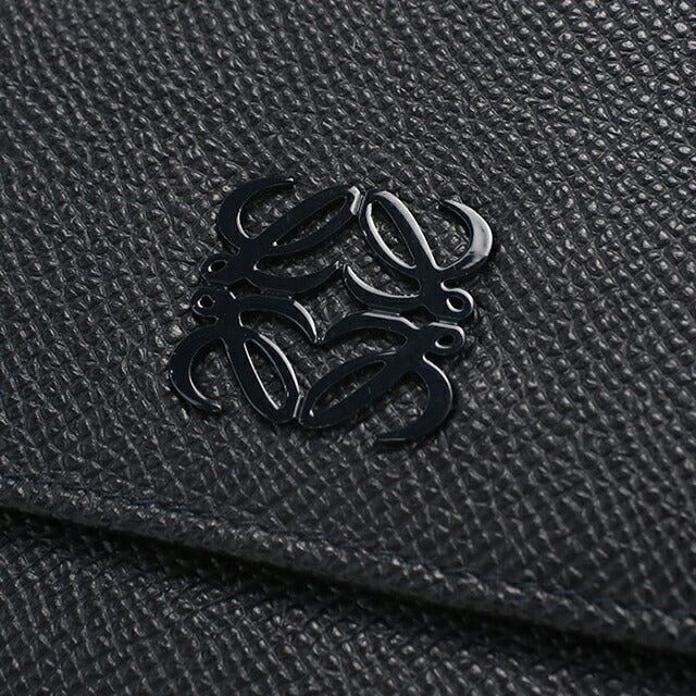 中古 ロエベ 二折財布小銭入付き レディース ブランド LOEWE アナグラム 140.72.I62 ネイビー 財布 USDLO102438011