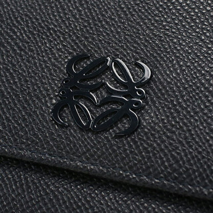 中古 ロエベ 二折財布小銭入付き レディース ブランド LOEWE アナグラム 140.72.I62 ネイビー 財布 USDLO102438011