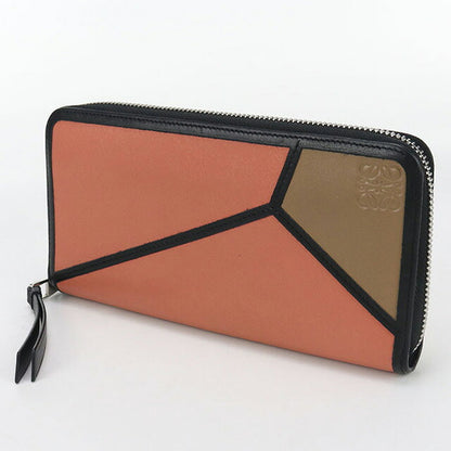 中古 ロエベ 長財布ラウンドファスナー レディース ブランド LOEWE パズル ジップアラウンドウォレット ピンク 財布 USDLO102671011