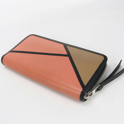 中古 ロエベ 長財布ラウンドファスナー レディース ブランド LOEWE パズル ジップアラウンドウォレット ピンク 財布 USDLO102671011