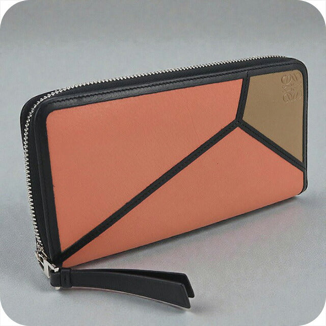 中古 ロエベ 長財布ラウンドファスナー レディース ブランド LOEWE パズル ジップアラウンドウォレット ピンク 財布 USDLO102671011