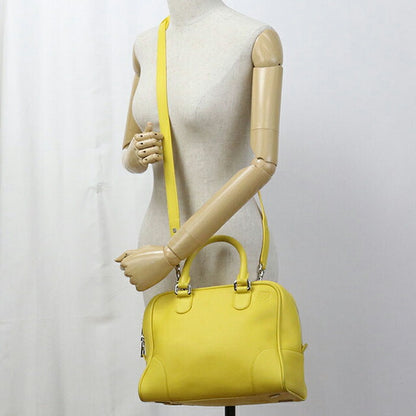 中古 ロエベ ハンドバッグ レディース ブランド LOEWE アナグラム アマソナ 75 2WAY 301.30.L03 イエロー バッグ USDLO102775011