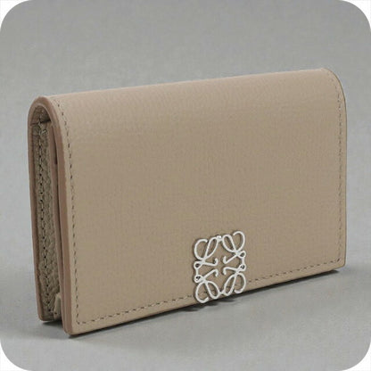 中古 ロエベ 名刺入れ レディース ブランド LOEWE アナグラム ビジネス カードホルダー C821M97X08 ベージュ 小物 USDLO102899011