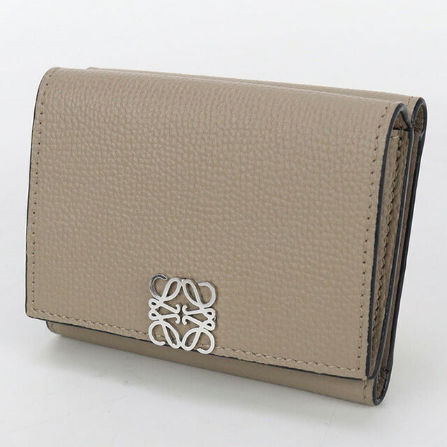 中古 ロエベ 三つ折り財布 レディース ブランド LOEWE アナグラム トライフォールドウォレット C821TR2X16 ベージュ 財布 USDLO102990011