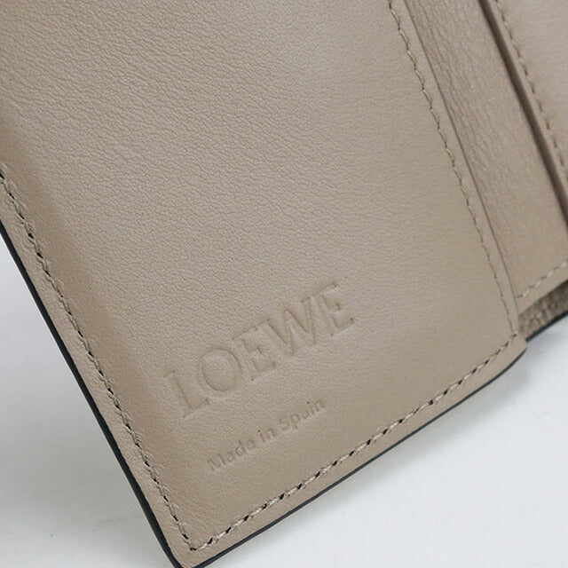 中古 ロエベ 三つ折り財布 レディース ブランド LOEWE アナグラム トライフォールドウォレット C821TR2X16 ベージュ 財布 USDLO102990011