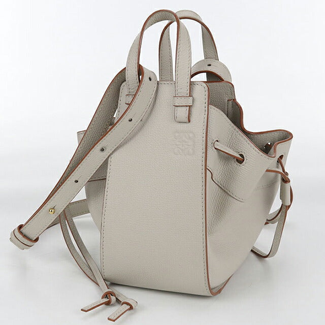 中古 ロエベ ハンドバッグ レディース ブランド LOEWE ハンモック ドローストリングス ミニ ベージュ バッグ USDLO103341011