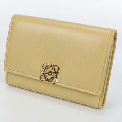 中古 ロエベ 三つ折り財布 レディース ブランド LOEWE アナグラム バーティカルウォレット スモール イエロー 財布 USDLO103691011