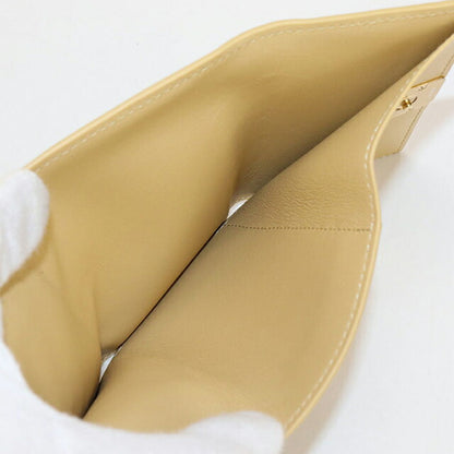 中古 ロエベ 三つ折り財布 レディース ブランド LOEWE アナグラム バーティカルウォレット スモール イエロー 財布 USDLO103691011