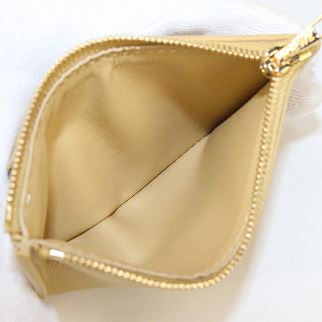 中古 ロエベ 三つ折り財布 レディース ブランド LOEWE アナグラム バーティカルウォレット スモール イエロー 財布 USDLO103691011