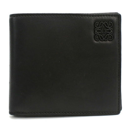 中古 ロエベ 二つ折り財布 メンズ ブランド LOEWE アナグラム バイフォールド コインウォレット ブラック 財布 USDLO103703011