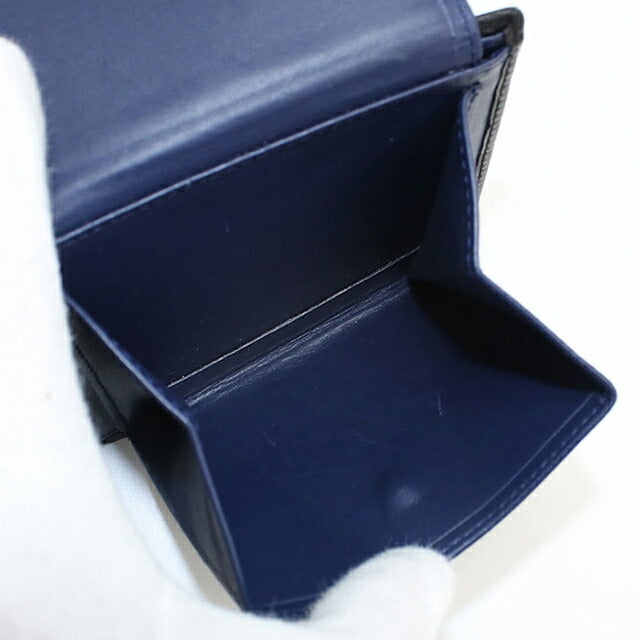 中古 ロエベ 二つ折り財布 メンズ ブランド LOEWE アナグラム バイフォールド コインウォレット ブラック 財布 USDLO103703011