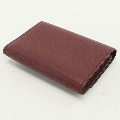 中古 ロエベ 三つ折り財布 レディース ブランド LOEWE アナグラム ワインレッド 財布 USDLO103837011