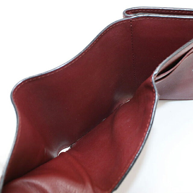 中古 ロエベ 三つ折り財布 レディース ブランド LOEWE アナグラム トライフォールドウォレット C821TR2X16 ワインレッド 財布 USDLO103866011